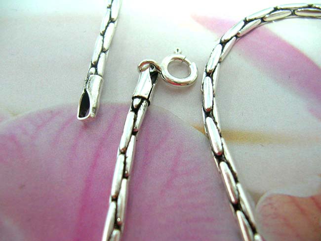 Indonesia importer supplies quality Solid oval shaped chain necklace made from 925. sterling silver