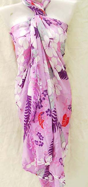 Beach wear outlet wholesaler supplies Tropical flower design sarong 