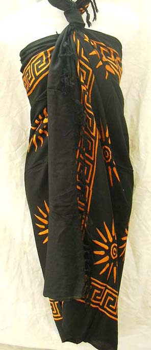 Sunflower inspired summer bali swimsuit wrap supplied wholesale by trendy import outlet exchange