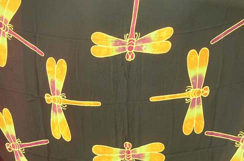 Caribbean wear supply agent distributes quality dragonfly pattern bali leisure wrap dress