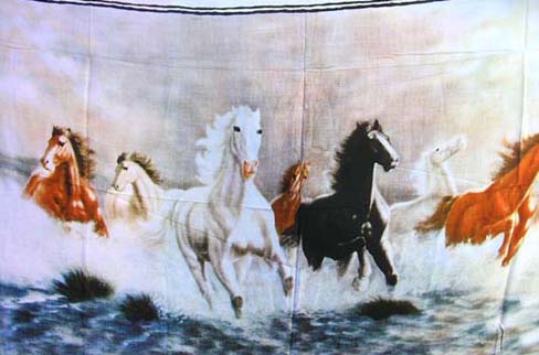 Horse lovers apparel gallery wholesale unique Wild horses designed batik beach shawl sarong