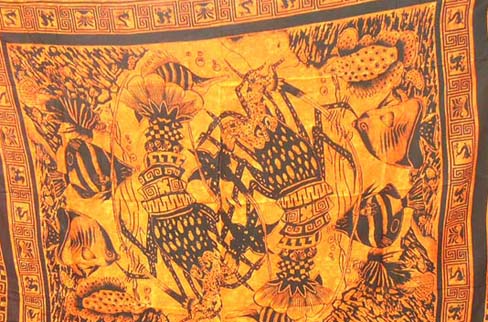 Unique indonesian art design on pareo wrap supplied wholesale by online trader