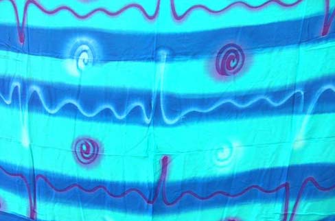 Womens tropical sarong supply catalog distributes Artisan abstract design on crafted bali bali summer wrap 