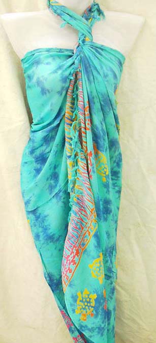 Pareo sarong retail wholesale outlet exports Bali bali swimwear cover up in sea life decor