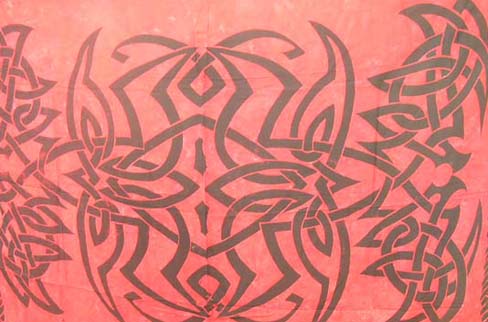 Beach active wear retail shopping gallery distributes indonesia direct Celtic tribal art designed batik shawl sarong