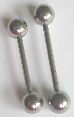 onlineline barbell wholesale--Fashion barbell design with two sphere on the both sides       