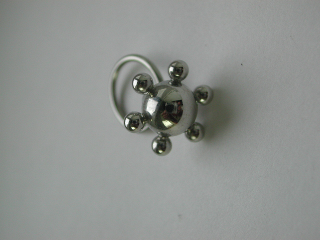 Sphere body jewelry design wholesale-- Fashion body jewelry rings with six small spheres around the centre large sphere