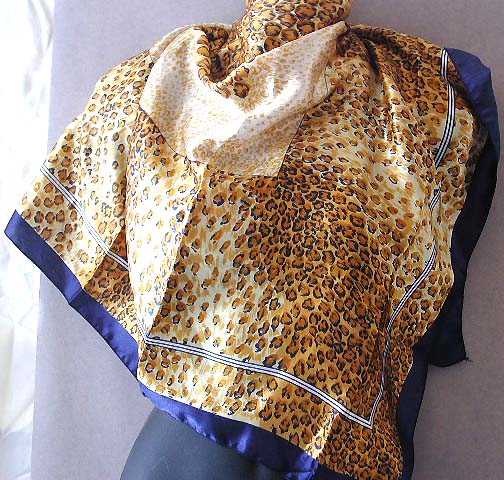 High quality fashion scarves designer wholesale company - greenish yellow Celtic square power motif fashion polyester scarf 