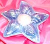 blue sea star and sea shell pattern fashion ceramic clay candle