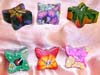 assorted color butterfly style fashion fimo candle set, 6 pieces per set