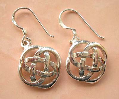 Wholesale Celtic art jewelry supply Celtic knot sterling silver earrings    