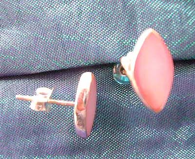Wholesale seashell of mother of pearl store supply pink mother of pearl sterling silver earrings   