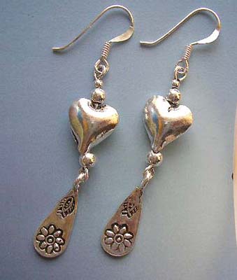 heart love jewelry shopping offer heart love symbol dangle sterling silver earring