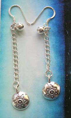 Trendy jewelry chain earrings in 925 stamped sterling silver 