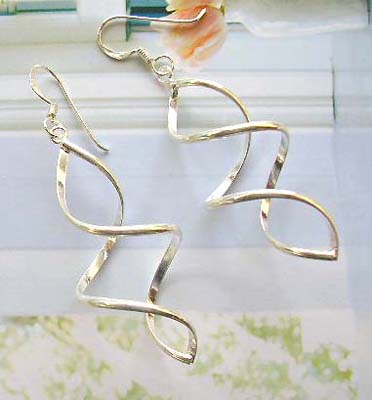 Canadian jewery fashion design store wholesaler curly sterling silver earrings   