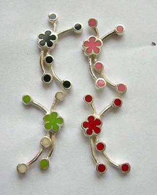 Fashion enamel on sterling silver jewelry wholesale assorted enamel sterling silver earrings 