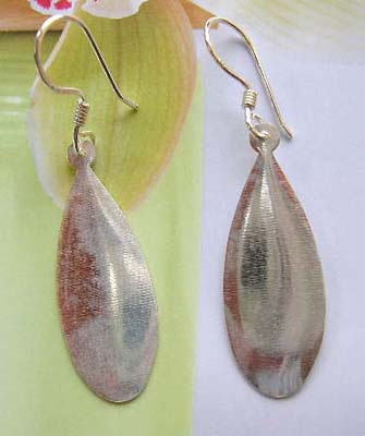 Fashion jewelry wholesale gift on line supply oval sterling silver earrings 