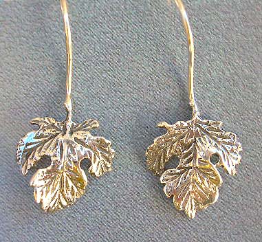 Distributor fashion jewelry wholesaler sterling silver maple leaf earrings 
