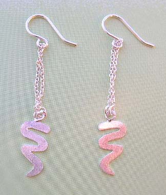 Sterling silver jewelry wholesale company supply mini chain in snake shape design sterling silver earrings  