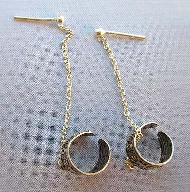 High design jewelry fashion wholesaler in sterling silver earrings holding C shape clip with sun pattern  