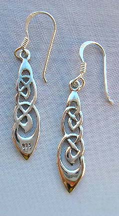 Wholesale Celtic designer Irish art trendy sterling silver earrings    