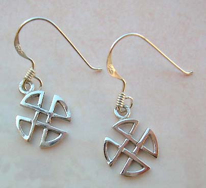 High fashion Celtic jewelry accessory, 925 stamped sterling silver earrings    
