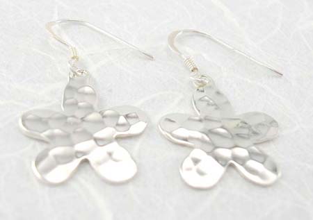 Teen fashion jewelry gift wholesale supply sterling silver earrings in flower design   