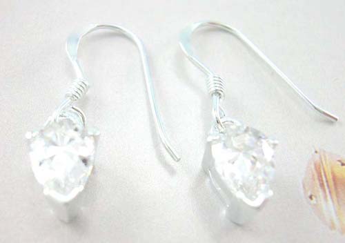 Cubic zirconia jewelry shopping wholesale online with sterling silver oval earrings with clear cz 
