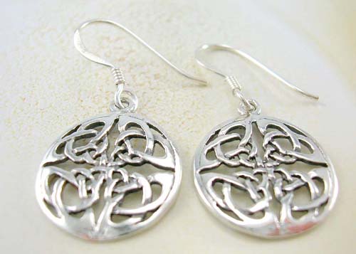 Wholesale silver Celtic jewelry for man, Celtic knot sterling silver earrings     