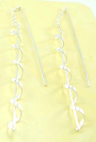 US jewelry fashion wholesaler sterling silver thread earrings       