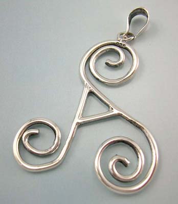 Shop for letter A fashion jewerly pendant supplier display curly A letter sterling silver pendant     