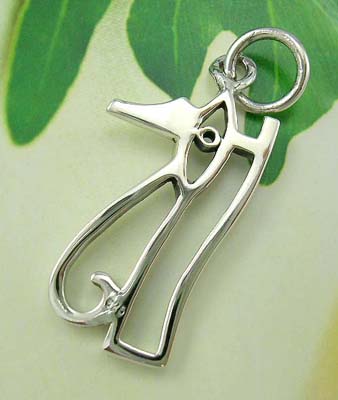 Sea animal pendant custume jewelry wholesale - sterling silver cut-out seahorse pendant  