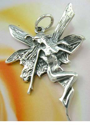 Fashion lady jewelry pendant gift set in fairy design - sterling silver fairy pendant      