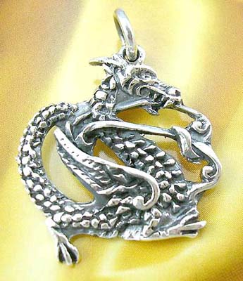 Asia wholesale fashion pendant supply sterling silver dragon penedant  