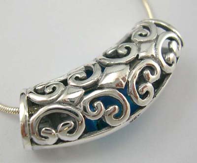 Gift for turquoise lover filigree pendant slide in 925 stamped sterling silver filigree pendant with rectangular turquoise inlay 