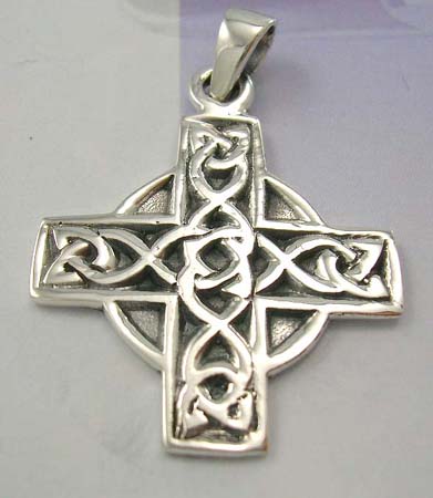 Wholesale supplier for Celtic cross jewerly fashion online - 925 sterling silver cross Celtic knot pendant 