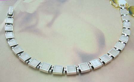 Fashion pearl sterling silver bracelets jewelry from Canada wholesale in white mother of peral square shape bracelet