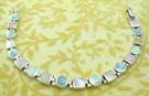 Gift jewelry online shopping wholesale in 925 stamped sterling silver bracelet with asssorted mother of pearl inlay