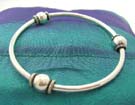 Wholesale discount jewelry fashion in sterling silver bangle in Balinese style 