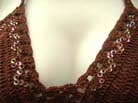Exotic indonesia direct fashion apparel store supplies handcrafted thread art halter top with sequin design 