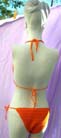 Designer apparel b2b trade dealer exports Sexy summer string bikini in orange embroidered thread with colorful beads