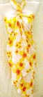 Sarong distribution company imports quality Daisy type floral pattern on beach cover up 