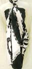 Black and white, gecko designed balinese sarong from online catalog supply factory store