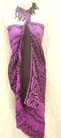 Swim wear accessory shopping online, crafted square celtic knot motif on purple resort bikini wrap