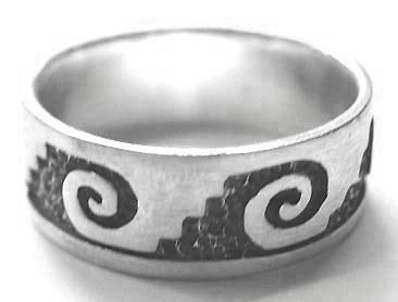 Silver ring distributor wholesale online - Fashion sterling silver ring with waves pattern              