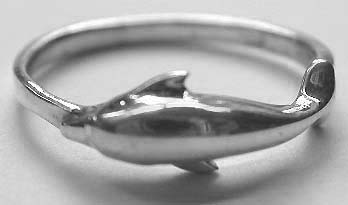 Shopping online fashion jewlry wholesale - Fashion style sterling silver ring motif dolphin feature              