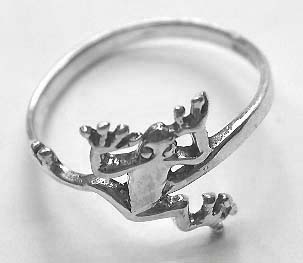 Shopping online fashion jewelry wholesale - Fashion style 925. sterling silver ring motif frog feature                