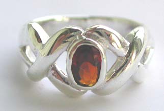 Quality jewelry wholesale online - Fashion design 925. sterling silver ring motif cross over lines design with yellow germ stone                        