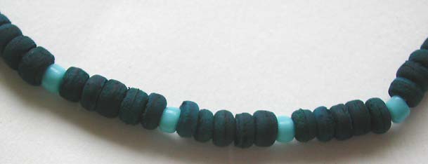 Bali necklace jewelry wholesale - Fashion Bali necklace with five green bead and one blue ball shaped design  