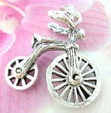 Wheel movable bicycle  Thailand made solid sterling silver charm pendant